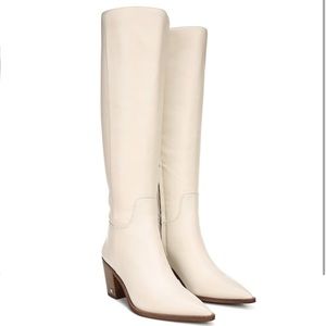 NIB Sam Edelman Lindsey Ivory Leather Boots sz 7